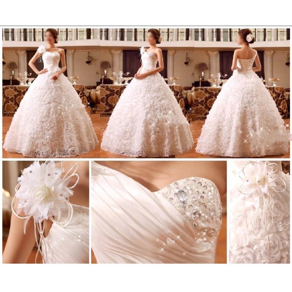 Gaun Pengantin pre Wedding Dress import tali ball gown korea modern