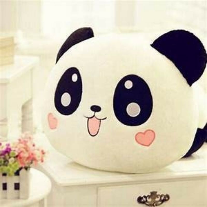 Bantal karakter kepala panda/ boneka kepala panda terbaru