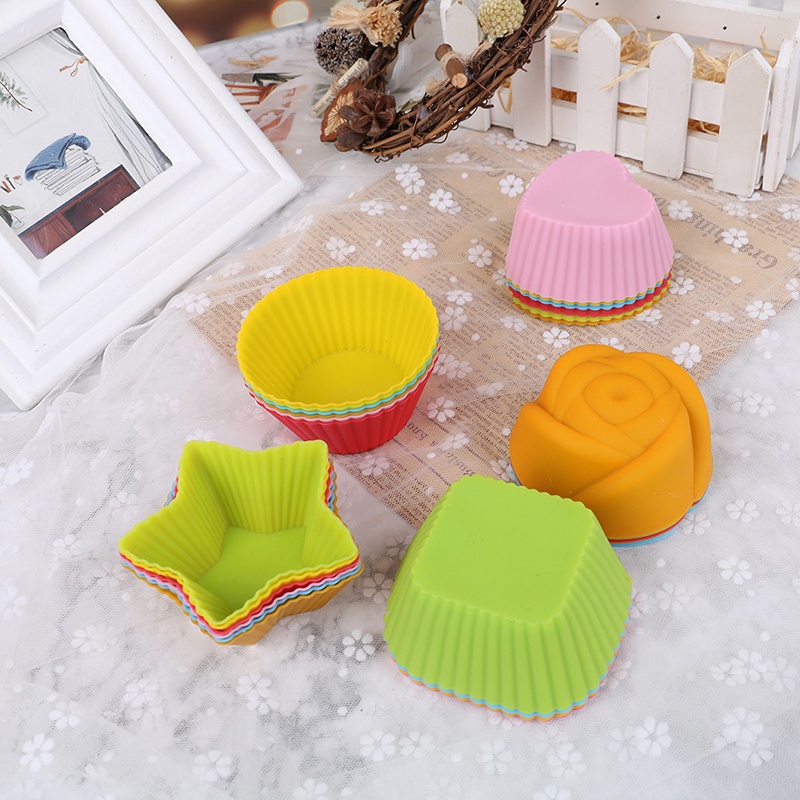 6 Pcs Cetakan Cupcake Bahan Silikon