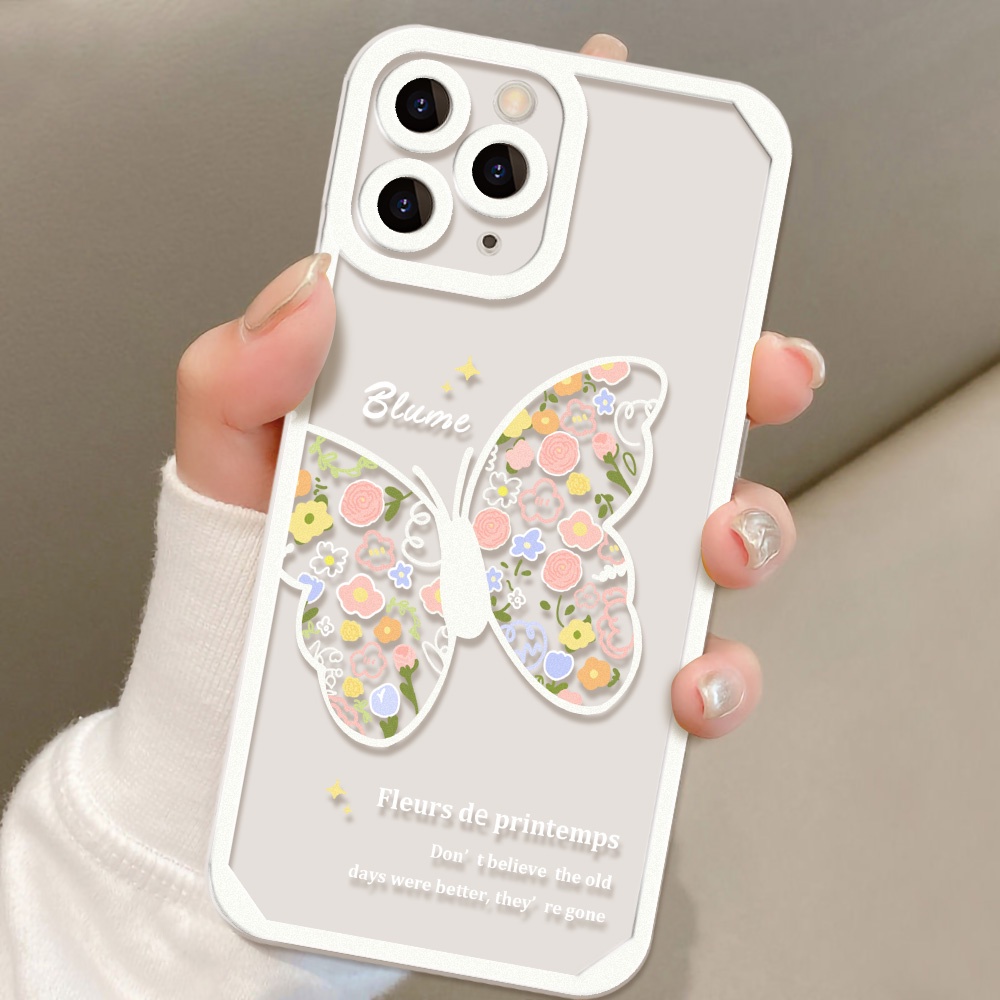 Soft Case TPU Motif Kupu-Kupu Untuk OPPO A9 2020 A5 A15 A16 A5S A3S A7 A12 A12S A12E A53S A93 A95 A94 A5 A11X A32 A33 A74 A56