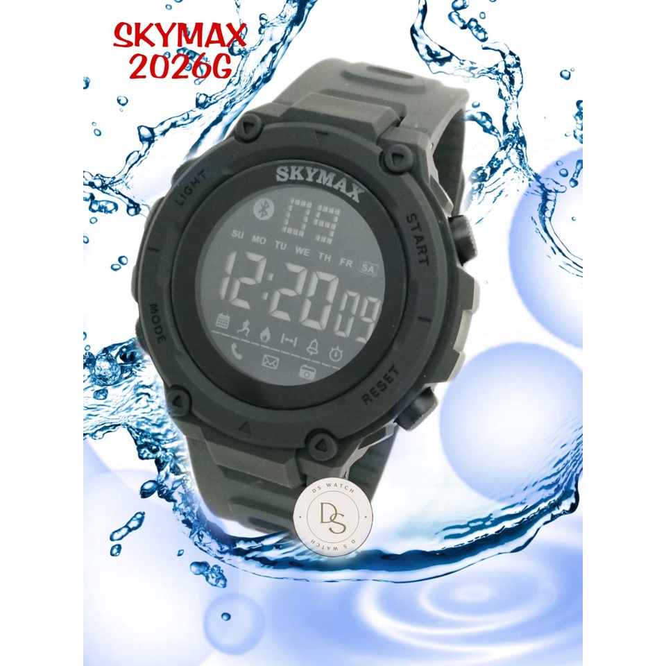 Jam Tangan Pria Skymax digital tali rubber type 2026 hitam skymax 2026