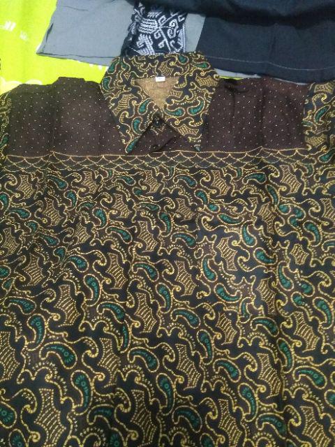 Bswart Batik Hrb026 Kenongo Hem Pendek Padi Pekalongan M L Xl Batik Pria Murah Modern Grosir