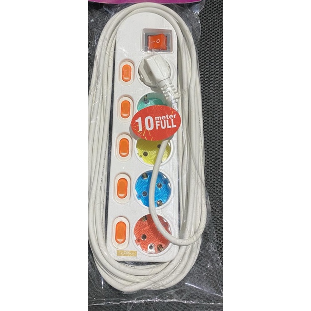 ➲ Stop kontak/multipro 5 lubang+10 meter/terminal colokan listrik ❂