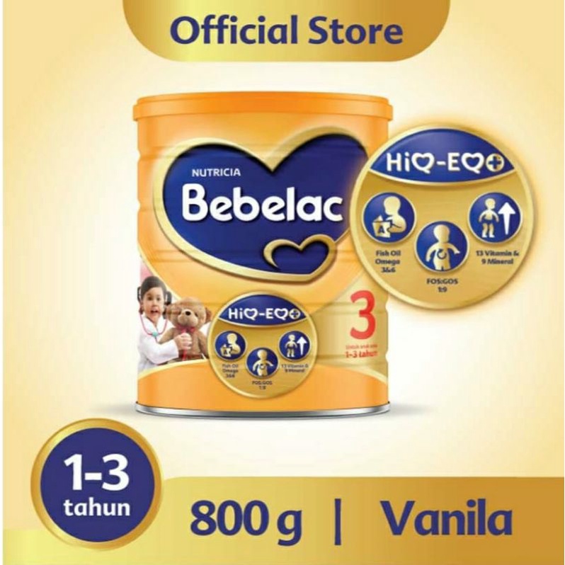 

Bebelac 3 Susu Pertumbuhan Anak 1-3 Tahun Vanila 800 g Exp 2025