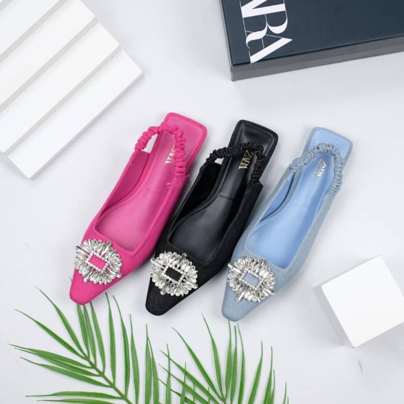 Zara Slingback Flat Shoes ZS408
