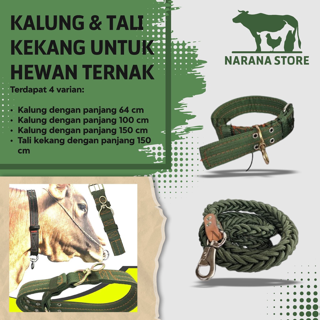 Kalung Sapi Kerbau Kambing Domba Tali Kekang Aksesoris Leher Hewan Ternak Kambing Domba Babi