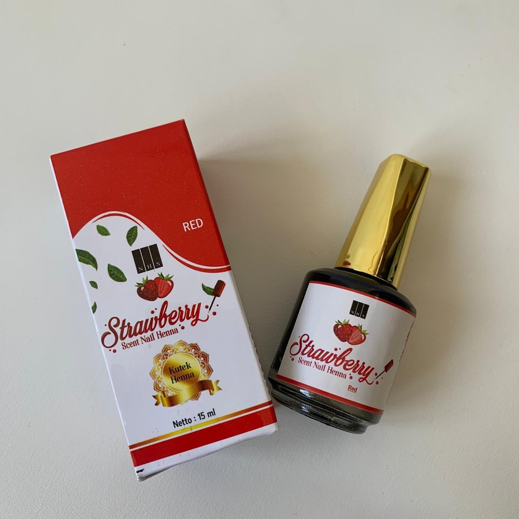 ✨ AKU MURAH ✨Strawberry Nail Henna / Kutek Halal Hena