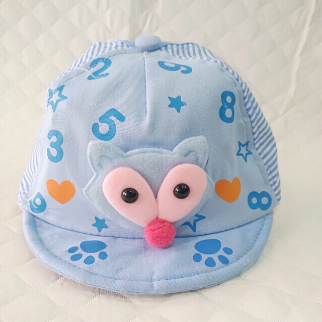 Topi pad bayi unisex 0-6 bulan