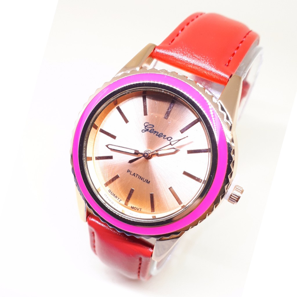 JAM TANGAN WANITA GENEVA PLATINUM GERIGI  GN012