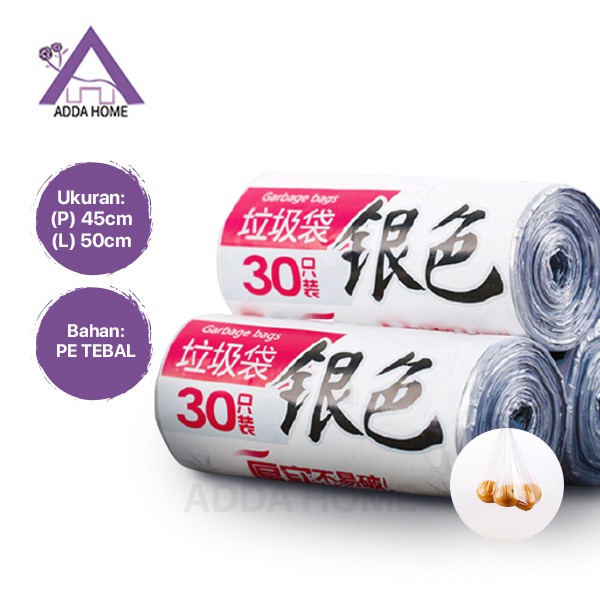 Adda Home - Plastik Makanan Kantong Sampah Tebal 45x50cm (3 Roll Isi 90pcs)