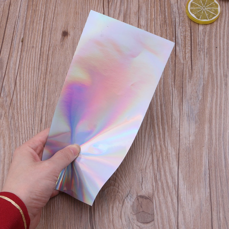 SIY  10Pcs DIY Aurora AB Effect Reflective Mirror Paper Self Adhensive Resin Fillings