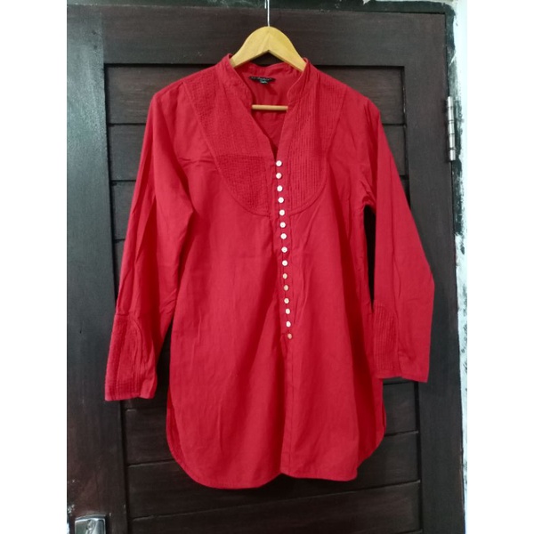 Appa'ze blouse. 820. atasan wanita warna merah size XL.preloved fashion.second branded