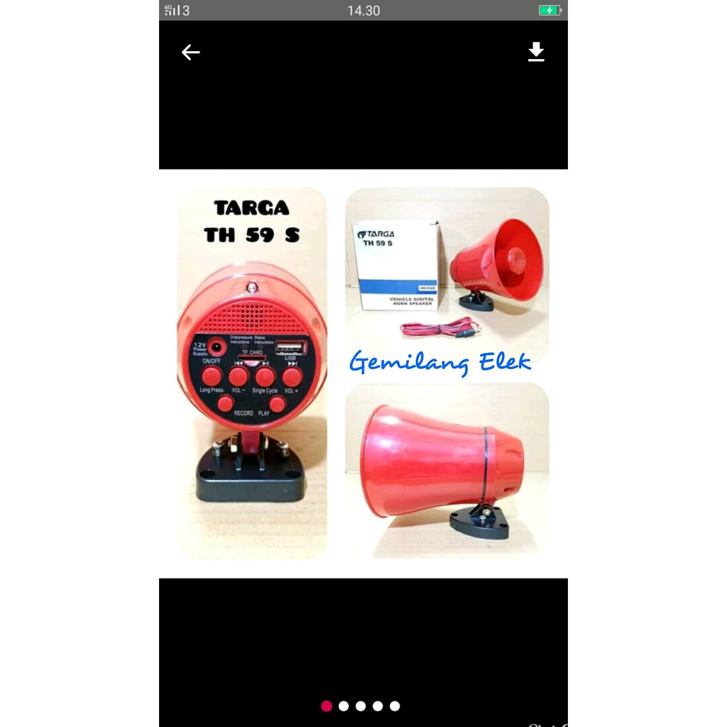 SPEAKER MEGAPHONE TARGA TH 59 S