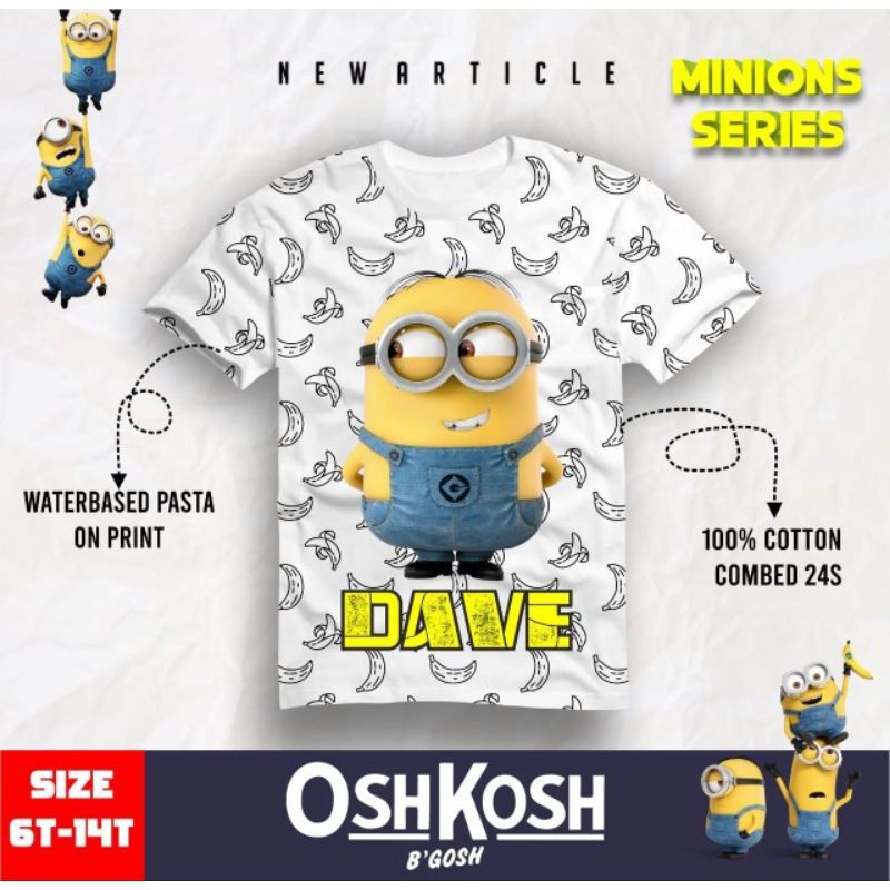 kaos anak cowok minion series 6-14y by polkka