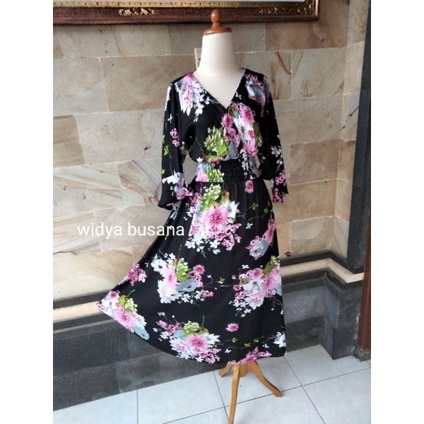 dress MOZA lengan panjang|dress terompet
