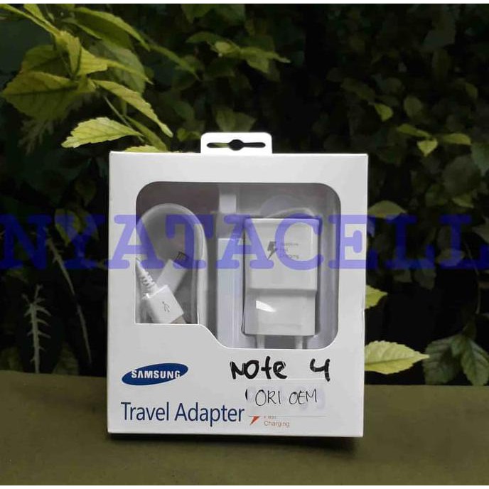 NEW CHARGER SAMSUNG 2A 15W ORIGINAL OEM USB FAST ADAPTIVE NOTE 4 5 S6 - PUTIH MILENIA