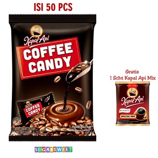 

PERMEN KAPAL API COFFE CANDY BLACK COFFEE 50 PCS FREE KOPI SACHET KAPAL API 125G