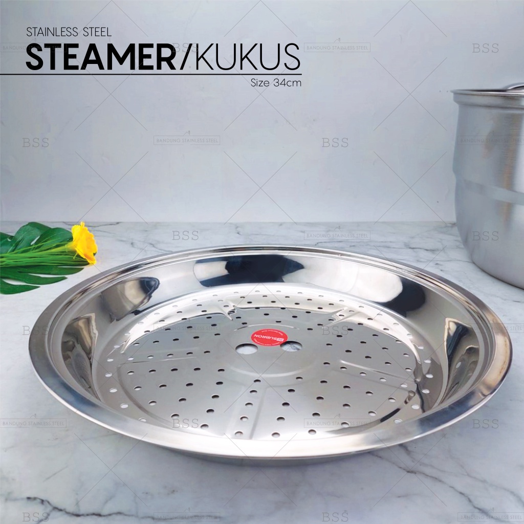 Steamer Alas Kukus Besar 34cm Tebal Tatakan Kukusan Wajan Panci Stainless