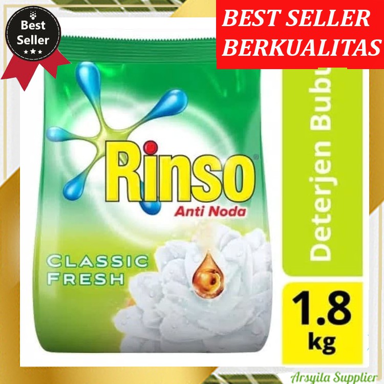 

Rinso Bubuk Anti Noda Classic Fresh 1,8KG-DETERJEN MURAH MERK BAGUS