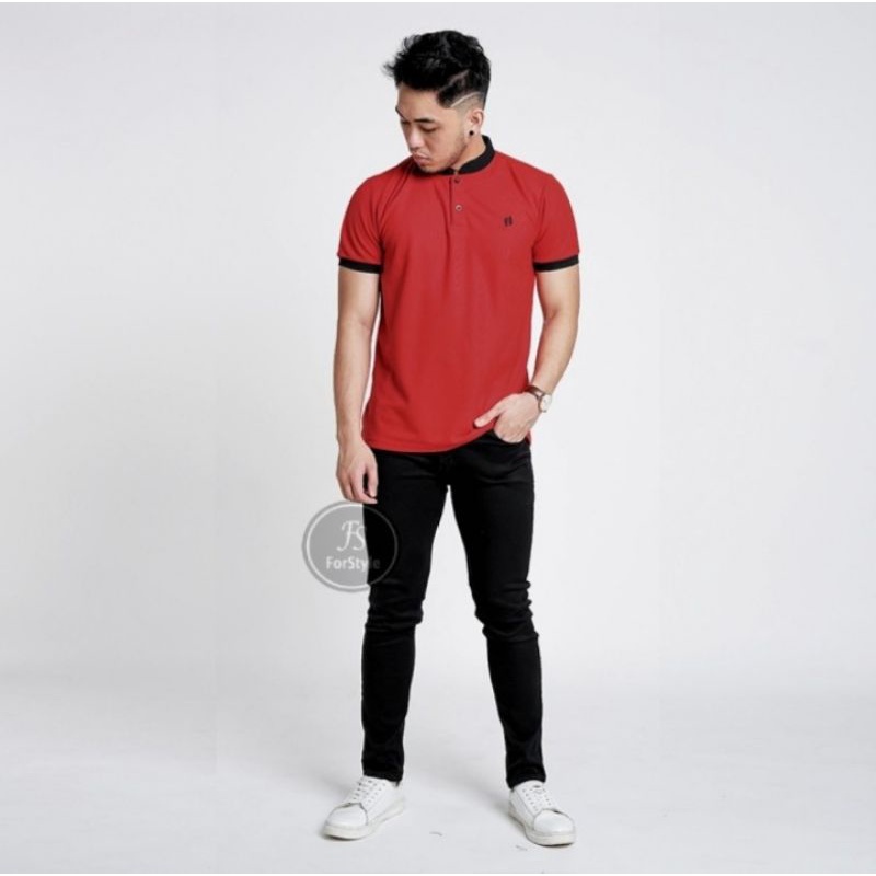 Polo shirt pria polos pendek coklat / baju kaos kerah sanghai brown / Kaos Kerah Pria Model Terbaru