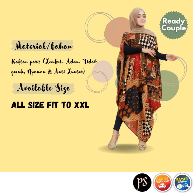 Kaftan Batik Wanita Jumbo Premium Kaftan Kondangan Wanita Premium Modern ALEYA 10