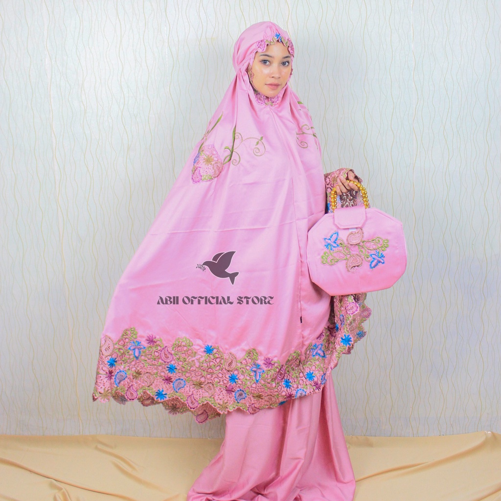 Mukena dewasa terbaru 2021/Mukena bordir renda azizah