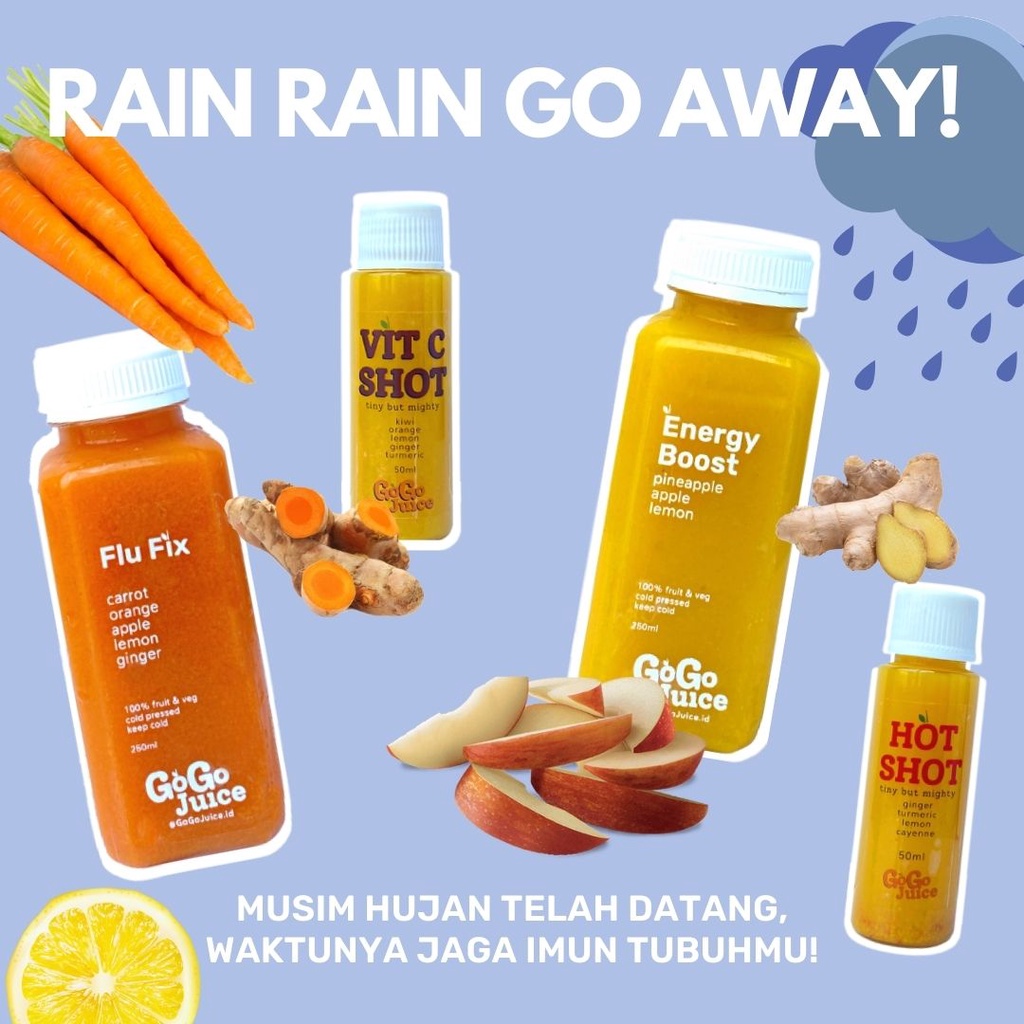 

Flu Set Small Cold Pressed Juice untuk sakit batuk pilek musim hujan minuman vitamin imunitas sakit jus murni jahe obat GoGo Juice Sehat antivirus