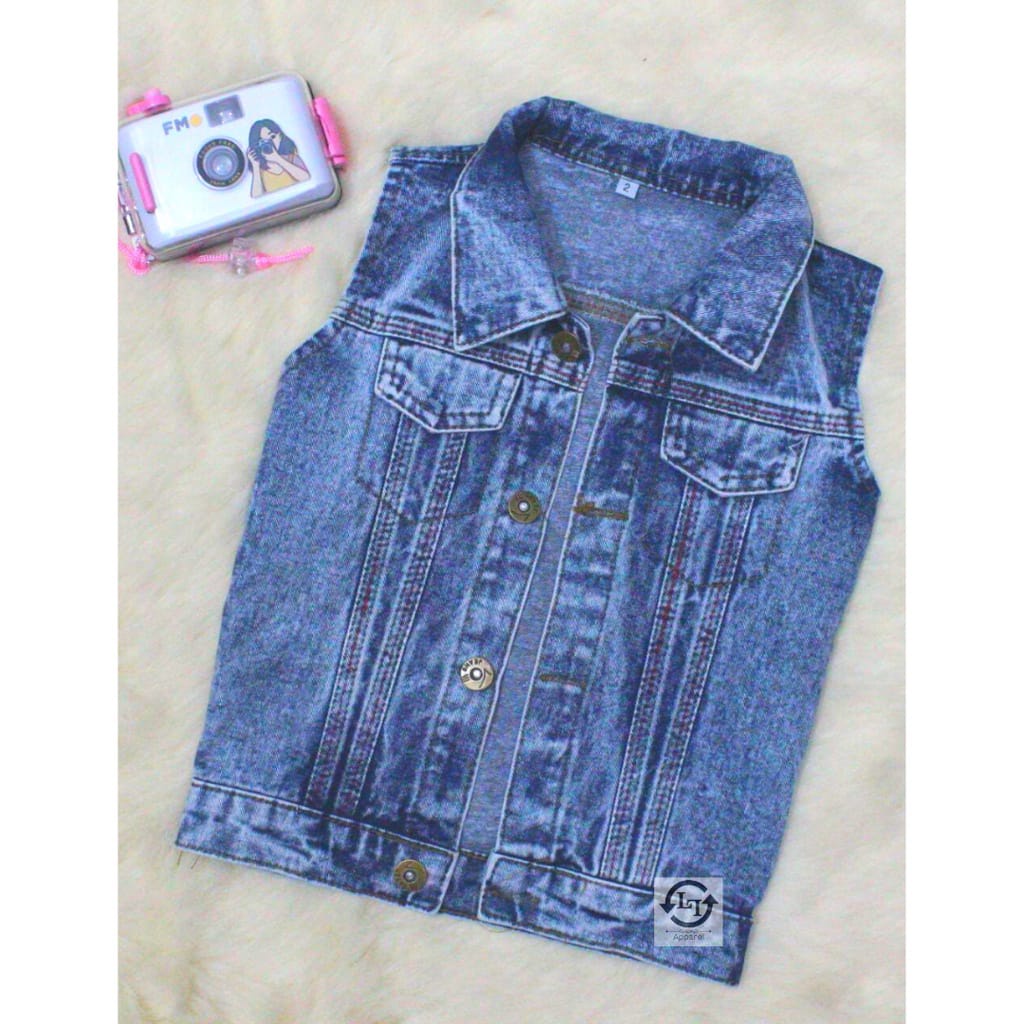 JACKET  JEANS ROMPI ANAK USIA 1-9 TAHUN UNISEX