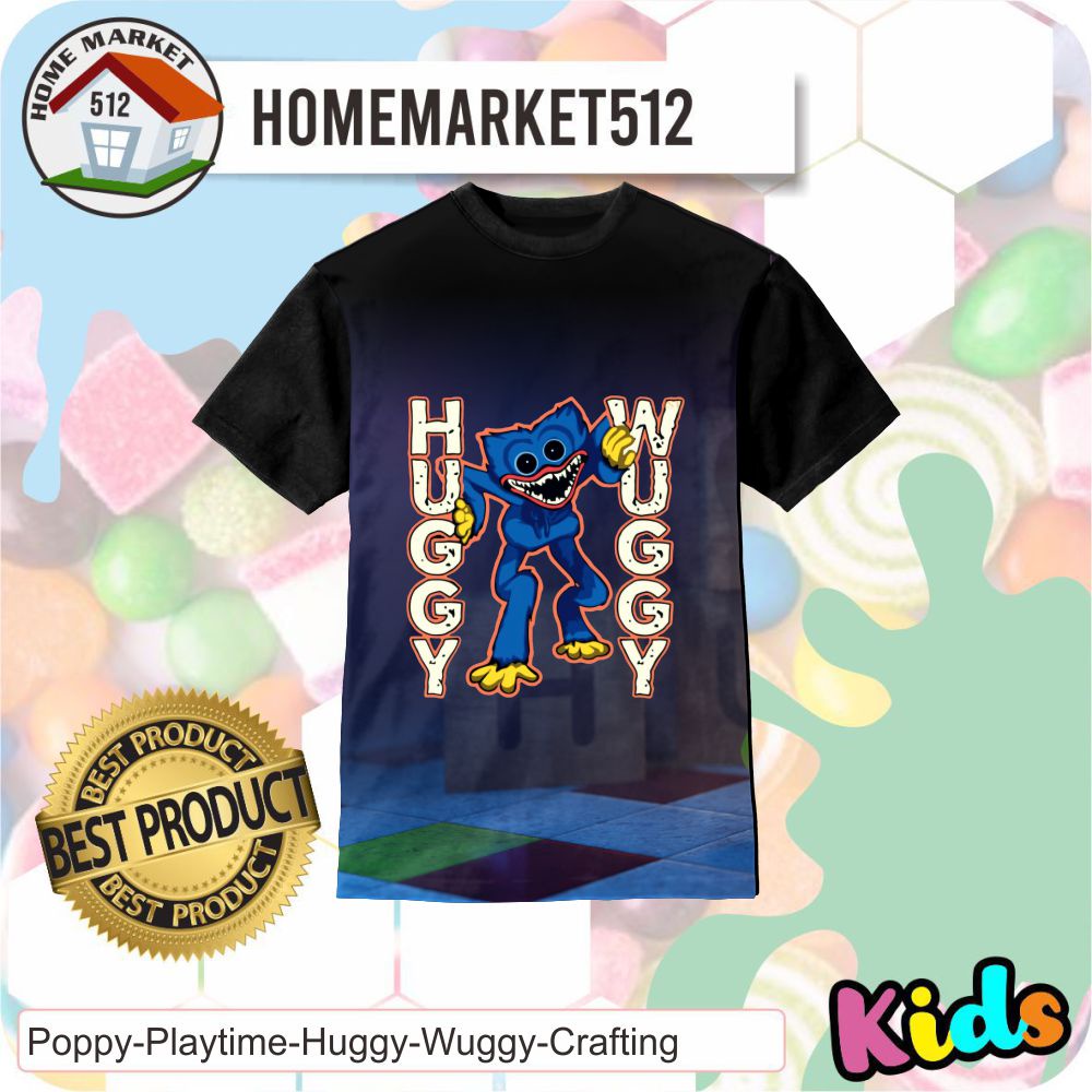 Kaos Anak Poppy Playtime Huggy Wuggy Crafting Kaos Anak Laki-Laki Dan Perempuan | HOMEMARKET512