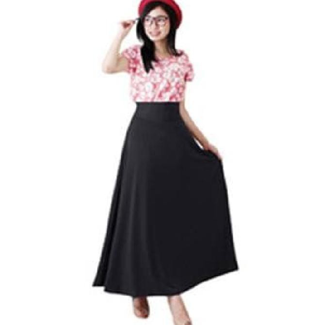 Best Promo Rok Jersey Payung / Rok Hitam Payung / Jersey