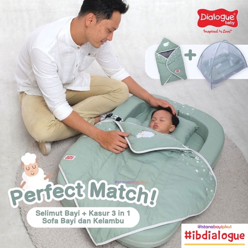 Dialogue Kasur 3in1 Sofa Bayi Dan Kelambu Sheep Series DGK9304
