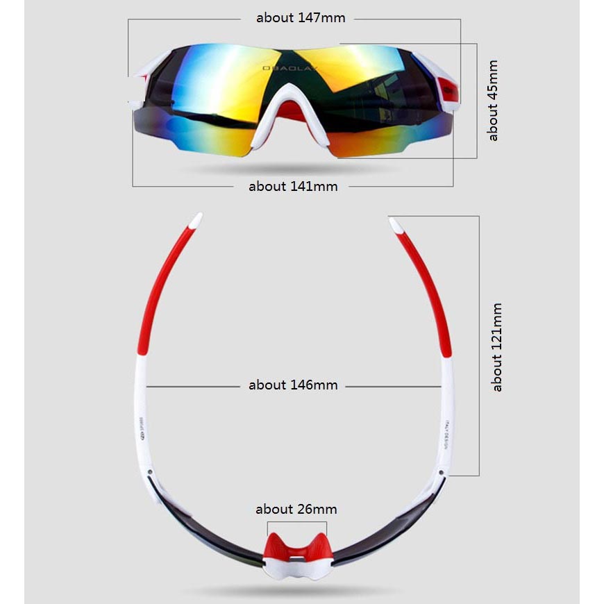 OBAOLAY Kacamata Sepeda Lensa Polarized - UV400