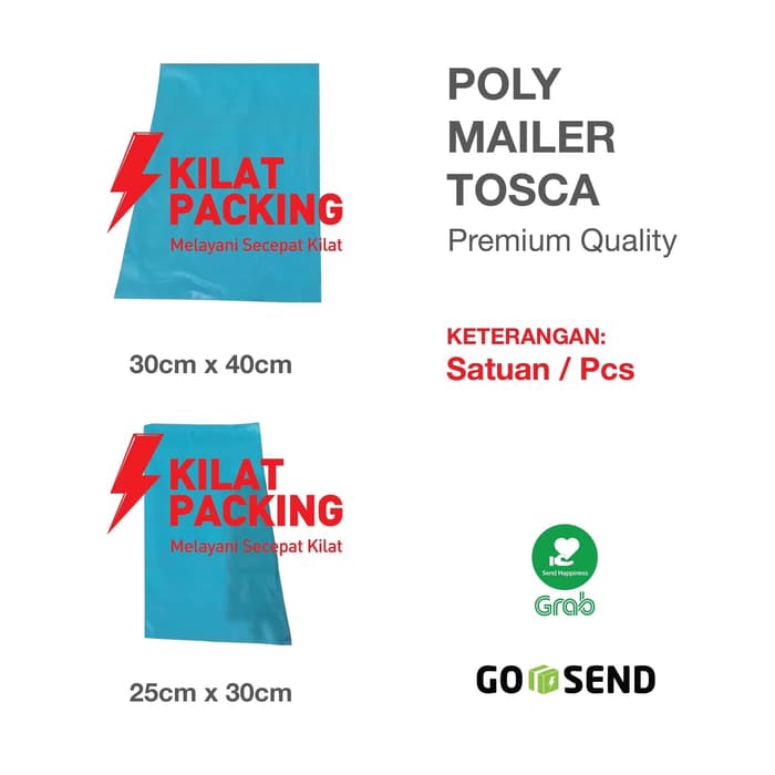 

20cm x 30cm Polymailer Polybag Kantong Amplop Plastik Tosca (Isi 100)