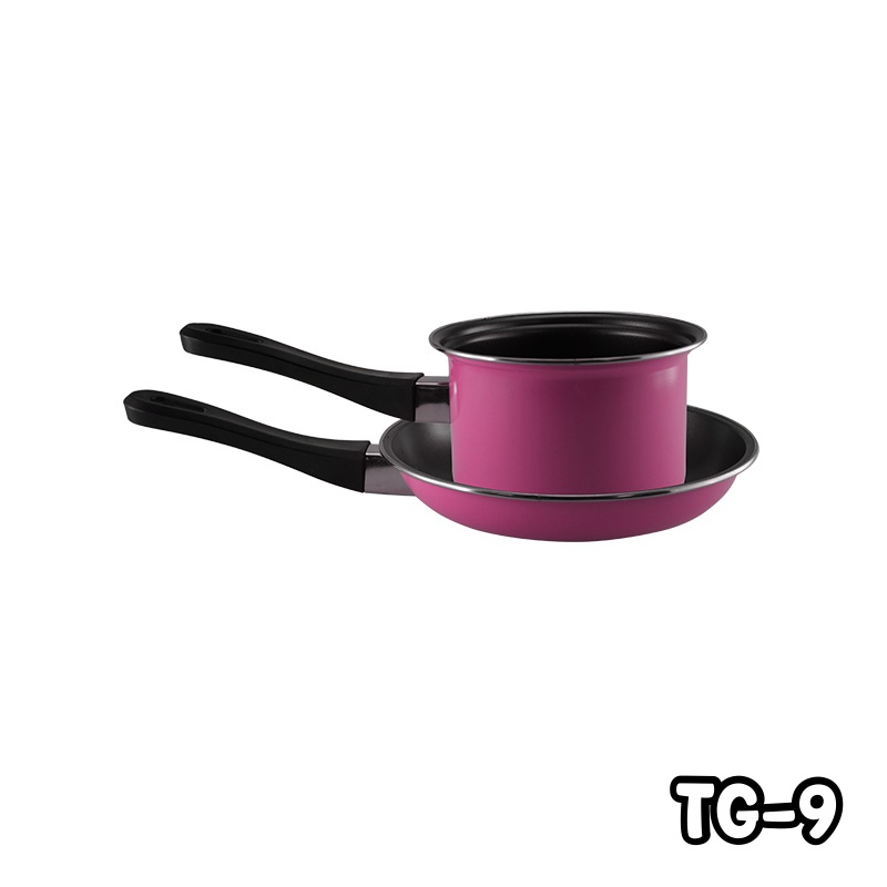 Panci Serbaguna Panci Set Teflon Fry Pan dan Panci Teflon 2 PCS Fray Pan Set -Wonderdekorasi