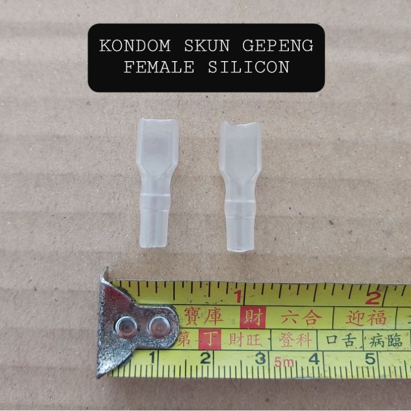 (PER 10 BIJI) KARET KONDOM SKUN GEPENG SILIKON FEMALE VINIL