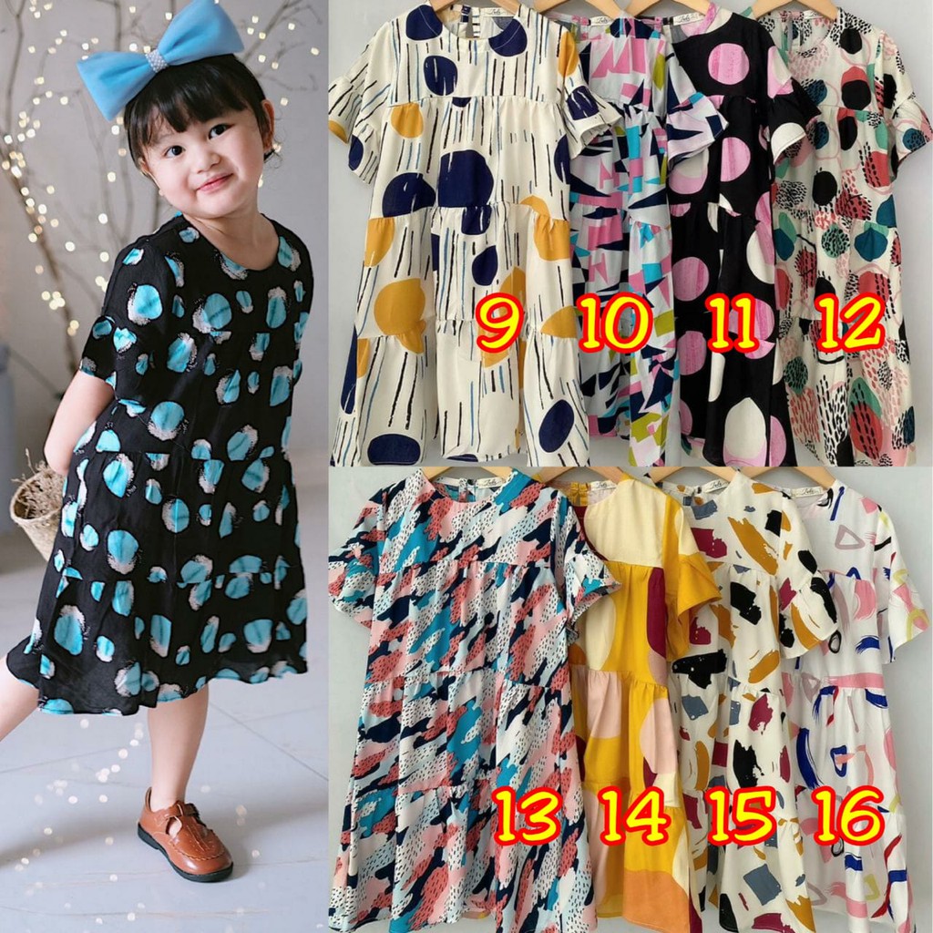 Dress Anak Susun Zada Bahan Rayon Viscose Super Premium Best Seller Terlaris