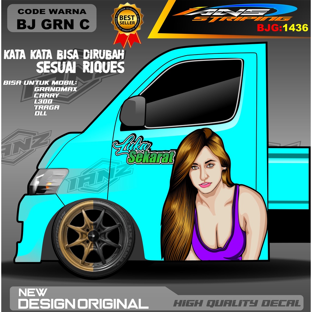 STIKER DECAL PINTU GRANMAX / DECAL PINTU CARRY / STIKER MOBIL PICK UP