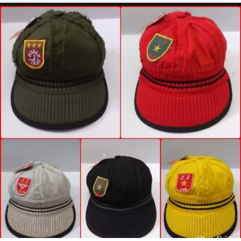 Topi anak karet logo jj kids topi anak anak