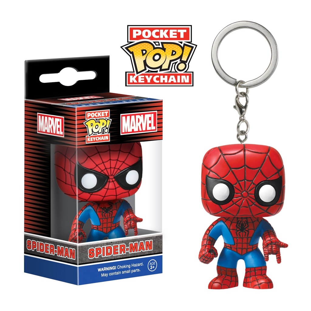 KC0457 Souvenir Gantungan Kunci FUNKO POP KEYCHAIN spiderman