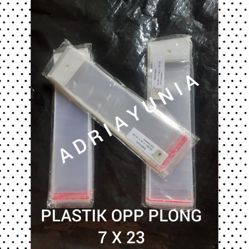 Plastik Opp Plong 7 X 23 Cm 100 Lembar Aksesoris