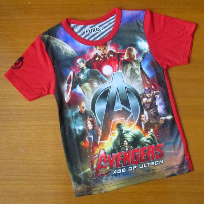Baju Kaos Atasan Anak Laki Cowok Furo T-Shirt Superhero Avengers LKF035
