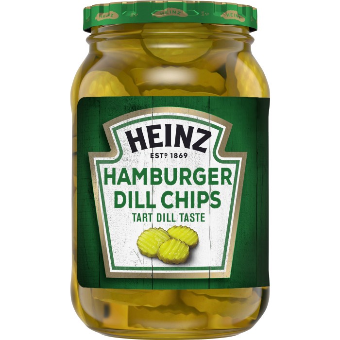 

HEINZ HAMBURGER DILL CHIPS TART DILL TASTE 573 GR Acar