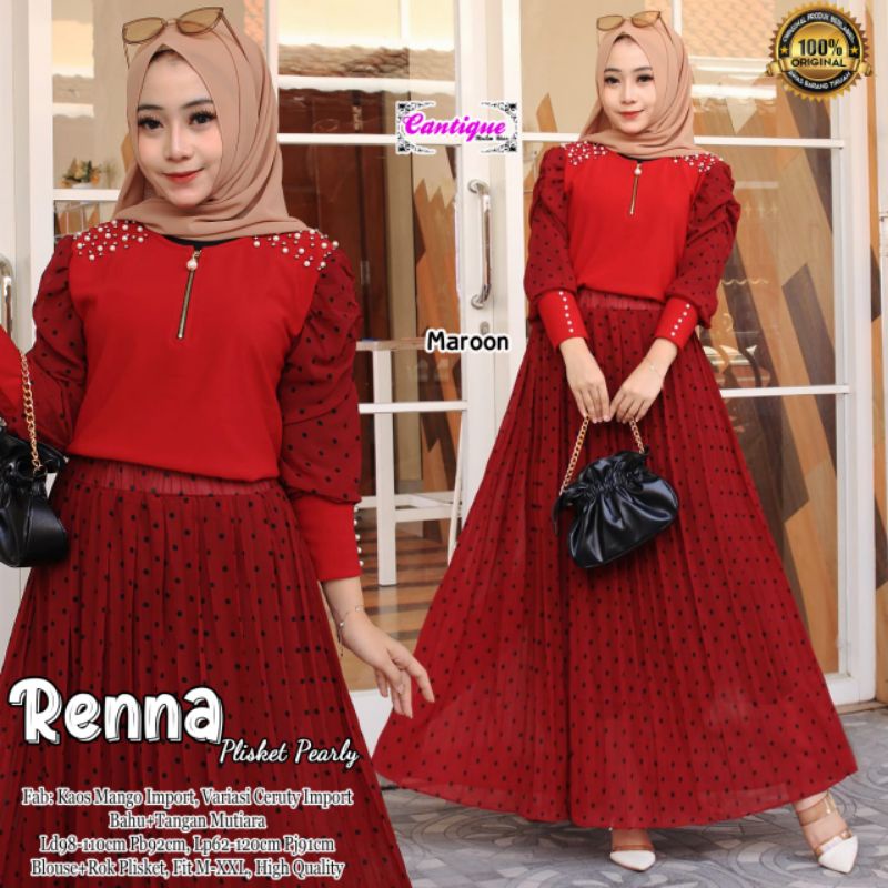 setelan kekinian Renna plisket ori
