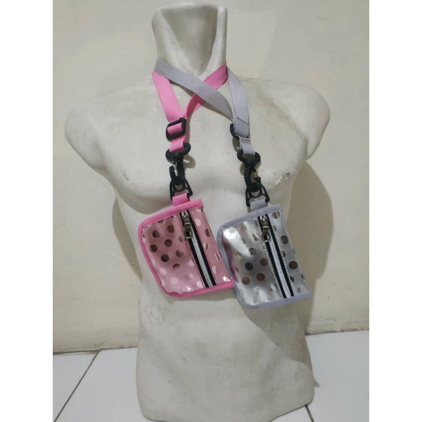 hanging Wallet polkadot / dompet gantung / sako wallet