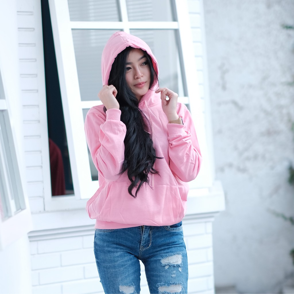 Sweater Wanita Sweater Polos Hodie Fleece