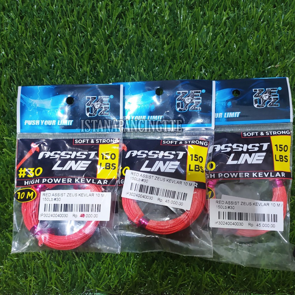 ZEUS KEVLAR ASSIST LINE COLOR : Merah dan Pink Lenght : 10m, 8m, 5m MANCING MANIA