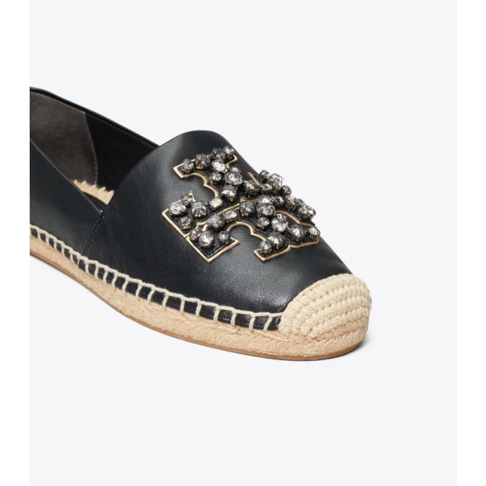 Tory Burch Ined Embellished Espadrilles Black (230)