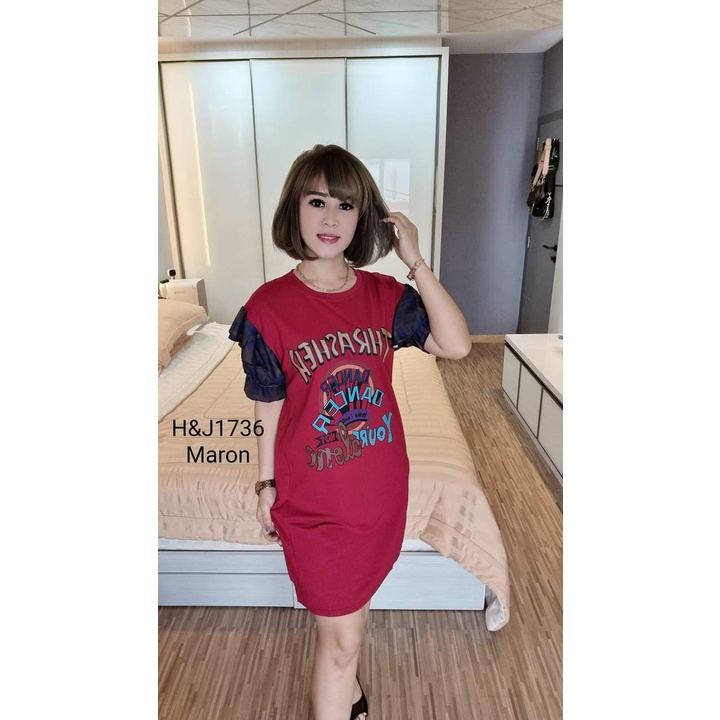 Dress h&j 1736 import bangkok bkk dress hnj hj