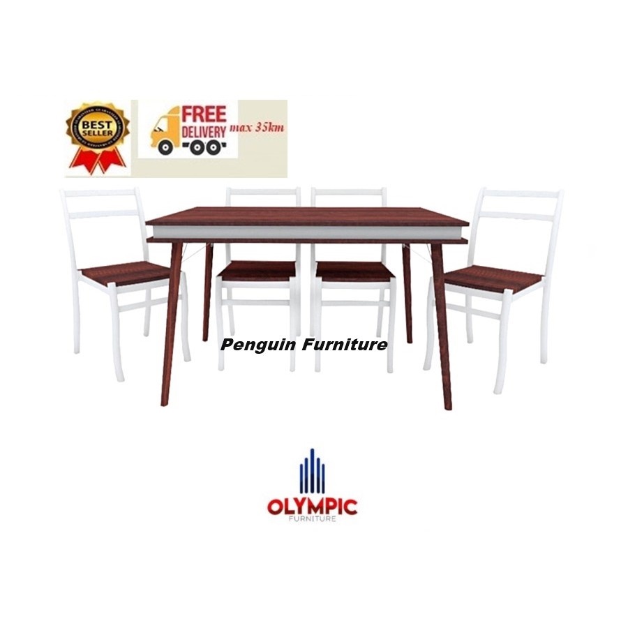 Meja Makan + Kursi / Dinning Table / DTM ORION Olympic (drop)