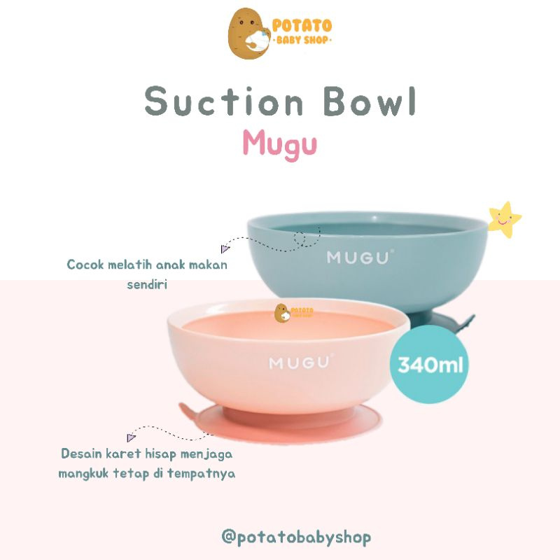 Mugu Antispill Suction Bowl - Mangkuk Makan Anak